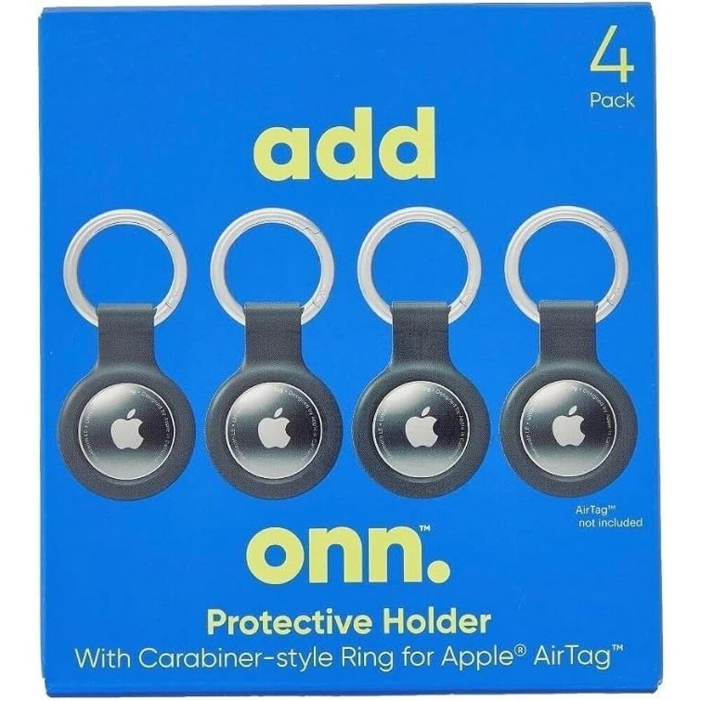Lot of 8 ONN Brand Protective Holders with Carabiner Rings Apple AirTag